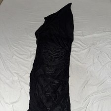 Shien Women Size 0XL Black One Shoulder Dress 