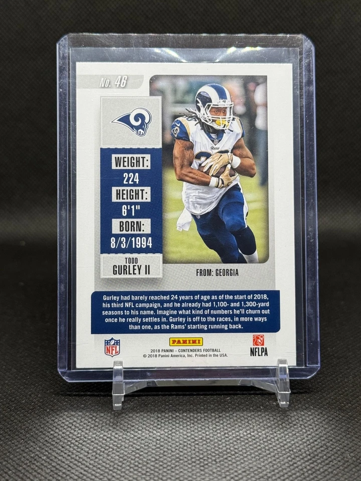 2018 Panini Contenders - Season Ticket - #46 Todd Gurley II - Rams - Image 2 of 2
