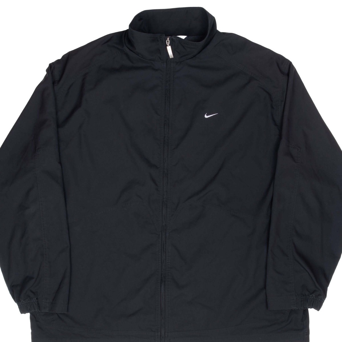 VINTAGE NIKE CLASSIC SWOOSH BLACK WINDBREAKER JACKET 2000S VINTAGE NIKE CLASSIC SWOOSH BLACK WINDBREAKER JACKET 2000S