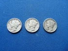 1939-P 1939-D 1939-S  Mercury Silver Dimes  PDS -Very Nice