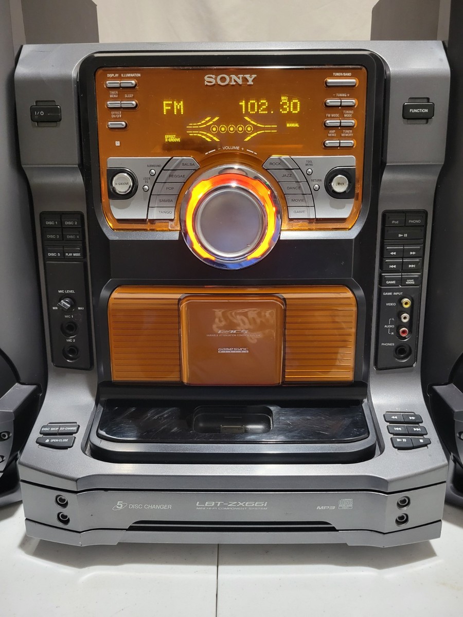 Sony LBT-ZX66i 5-Disc CD Changer Hi-Fi System MP3 Playback Game
