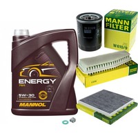 Mann Inspektionspaket 5L Mannol Energy 5W-30 FüR Toyota RAV 4 II 2.0 4WD
