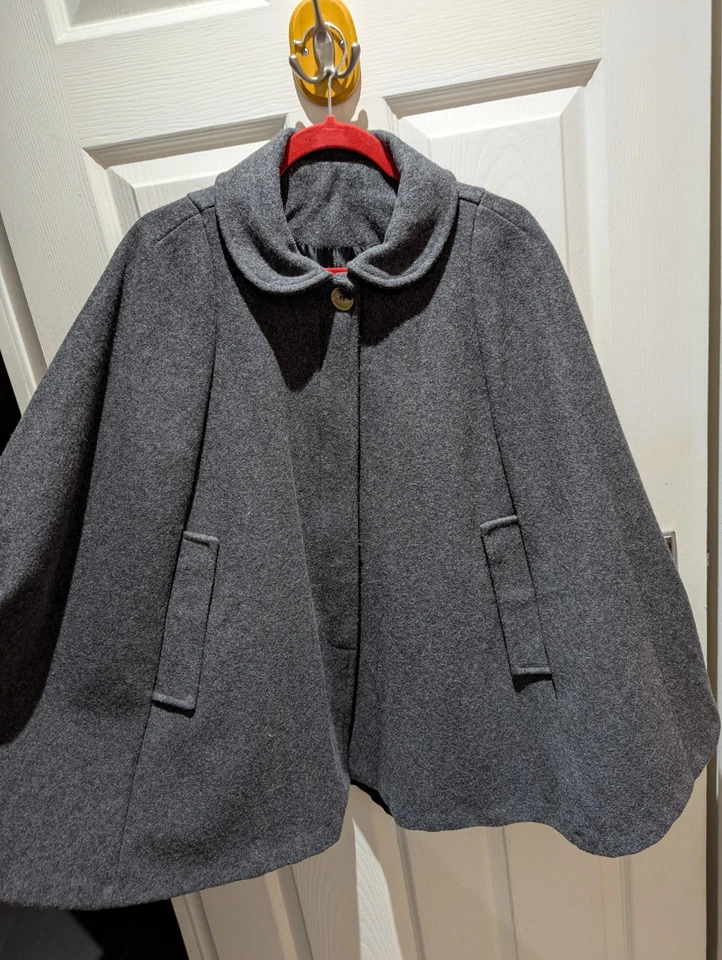 Abrigo Chaqueta Capa Lana American Apparel Mujer De Colección Hecho en EE. UU. - Imagen 1 de 4