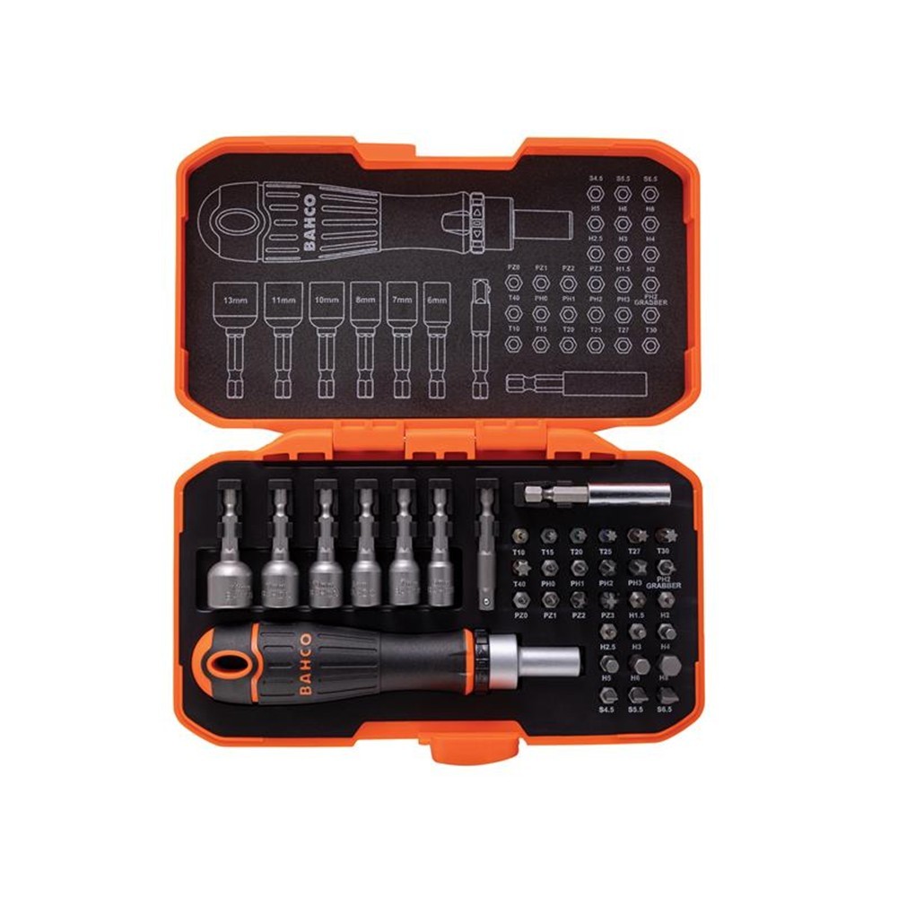 Bahco 59S36bcr 36 Piece Ratchet Screwdriver Handle And Bit Set - Image 5