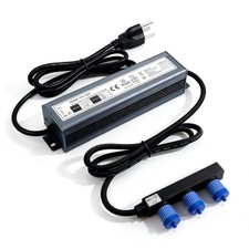 120W 24V Waterproof Power Supply for Philips Hue Outdoor Lighting - 3-Head Ad...