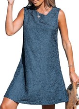 CUPSHE Women's Medium Casual Mini Dress Foldover V Neck A Line Summer Dress