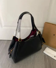 Coach Leather Loli shoulder bag Brass/Black C4824 NWT