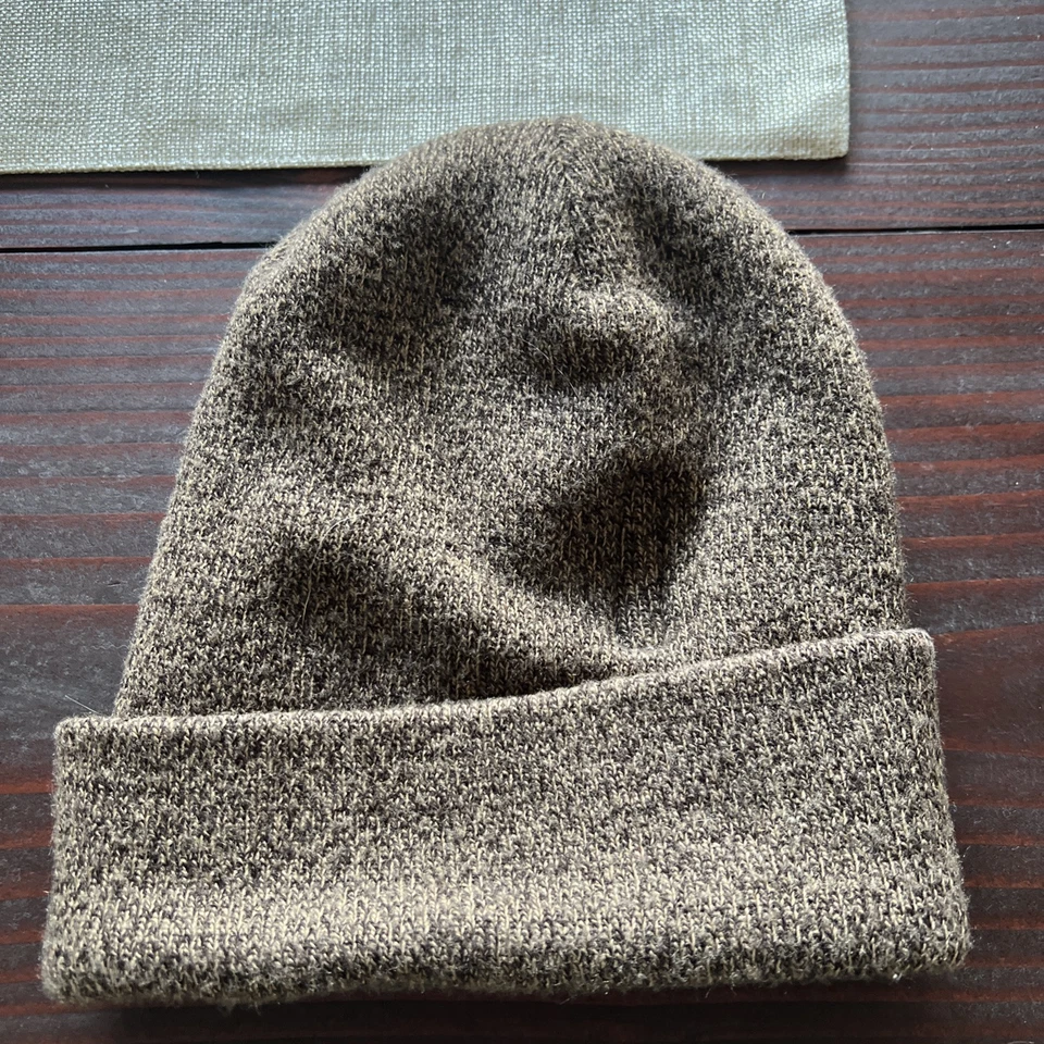 Carhartt Unisex Dark Brown/Sandstone Acrylic Knit Cuffed Beanie NWT - Image 2 of 2