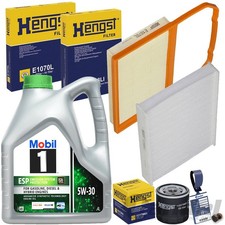 HENGST FILTERSET+MOBIL 5W30 ÖL passend für SEAT Mii SKODA CITIGO VW UP/ 60-75 PS