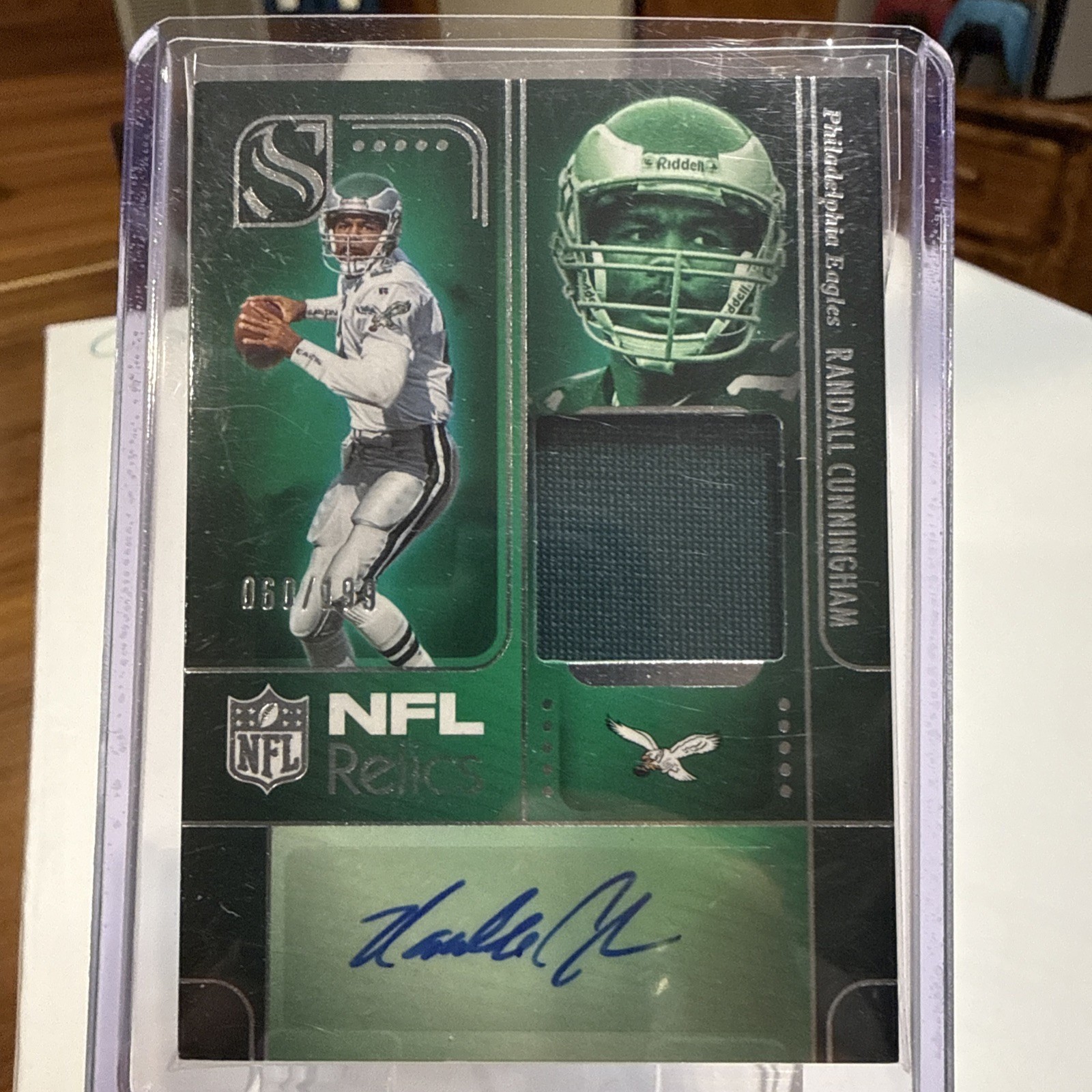 2025 Panini Silhouette Randall Cunningham Relics Patch Auto # 55 Of 199