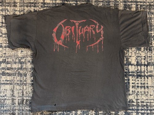 Camiseta De Colección 1990 Obituario Slowly We Rot XL Death Metal Deicide Morbid Angel - Imagen 9 de 10