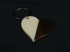 FURLA Heart Keychain Bag Charm Brown Light Beige Women's Accessories Ages 14