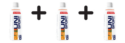 3 x Nutrend Unisport, Orange - 500 ml. (19,99 EUR/L)
