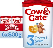 Cow & Gate 3 Toddler Baby Milk Powder Formula, 1-2 Years, 800 g (Pack of 6)