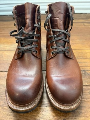 Poland VINTAGE 80s ポーランド軍 ミリタリーブーツ ブラウン 1980s Deadstock Canadian Brand Fournier Tan Leather Work Boots