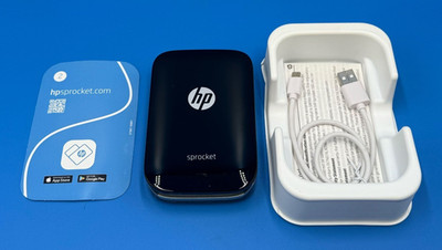 HP Sprocket Photo Printer black X7N08A   ️  ️ NEW! OPEN BOX!   ️  ️