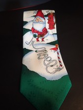 Hallmark Yule Tie Golfing Santa Golfing Tie Noel REINDEER