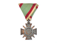Original WWII Horthy Hungarian 1943 Fire Cross 1st Class with Swords & Wreath