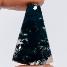 100 Natural Moss Agate Fancy Cabochon Loose Gemstone 37 Ct. 33X22X6 mm X-27415