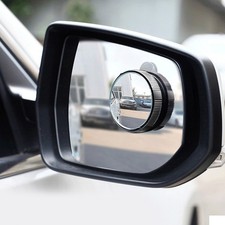 2Pcs Reusable Blindspot 360 Wide Angle Rearview Mirrors for Cars Black