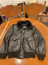 Harley Davidson Leather Bomber Jacket 1970s Vintage/distressed Large 44 Clean