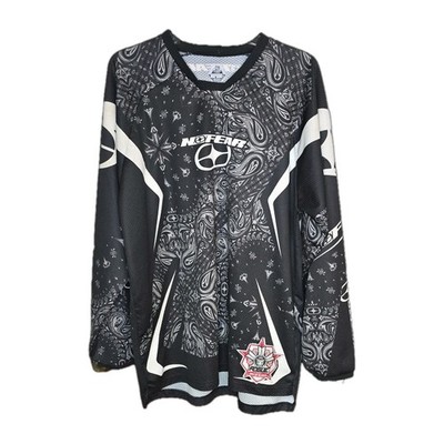 No Fear Rogue Series Motocross Jersey Mens XL Black White Paisley Y2K MX BMX