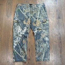 Vintage Browning Pants Mens 2XL Mossy Oak Camo Cargo Pockets Hunt Outdoors Camp