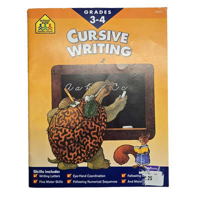 VTG 90s Cursive Writing Book Grades 3-4 Penmanship Practice Homeschool