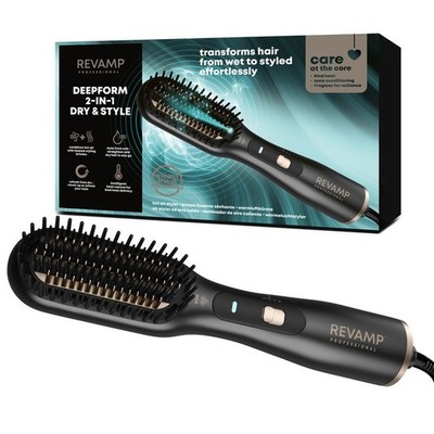 REVAMP Progloss Deepform 2-in-1 Dry & Style Heißluft Stylerbürste - UVP 99,99£