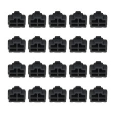 0.5 Inch RJ45 Dust Plug, 20 Pcs Anti Dust Plug Cover Female End, Black