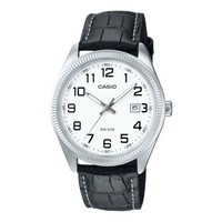 Herrenuhr Casio MTP-1302PL-7BVEF Leder Schwarz Weisse Vintage