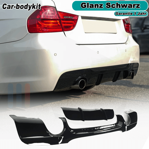 Diffusore posteriore diffusore spoiler nero lucido adatto per BMW Serie 3 E90 E91 335d 335i - Foto 1 di 9