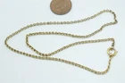 ANTIQUE ENGLISH 15K GOLD 16" CHAIN NECKLACE c1880