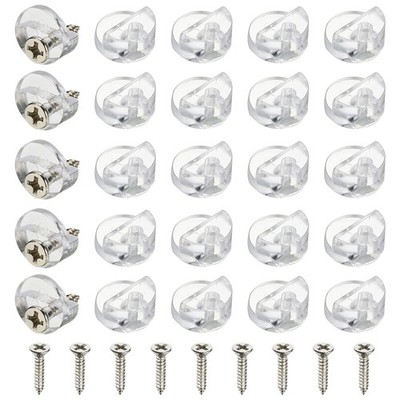 100 Stück 3mm Glas-Halterclips für Schränke