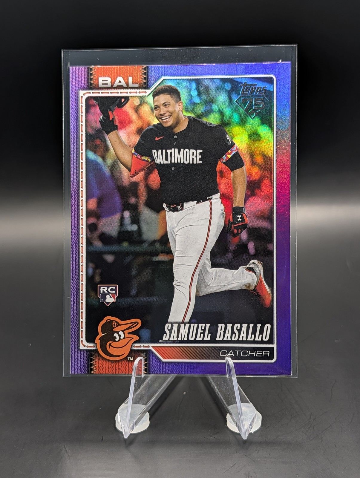 2026 Topps #104 Samuel Basallo Purple Rainbow Foil /250