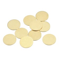 Brass Stamping Blank Round Metal DIY Tag 16mm Dia 1mm Thick, Pack of 10