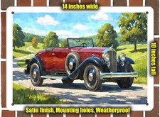 Metal Sign - 1932 Packard 905 Twin Six Coupe Roadster Watercolor - 10x14