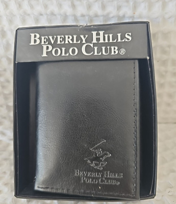 Beverly Hills Polo Club Men s Black Trifold Wallet NEW