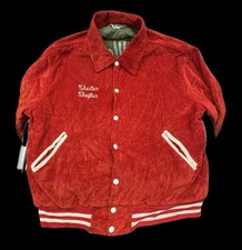 Vintage Burgundy Corduroy  Sportswear Varsity Jacket