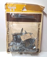 Vintage "Tip Top Patented Clipettes" Set of 16 56140 Wave Clips Curl Clips USA