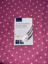 Insignia 3.5mm AUX to RCA Stereo Audio Cable – 6ft (Model 19JO4B)