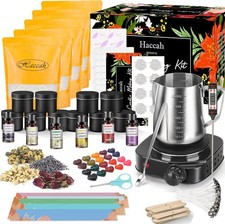 Complete Candle Making Kit with Wax Melter, 1.65lbs With Blue