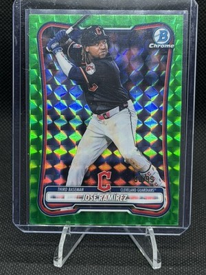 2026 Bowman Chrome Jose Ramirez Green Wave Refractor /99 CLEVELAND GUARDIANS 