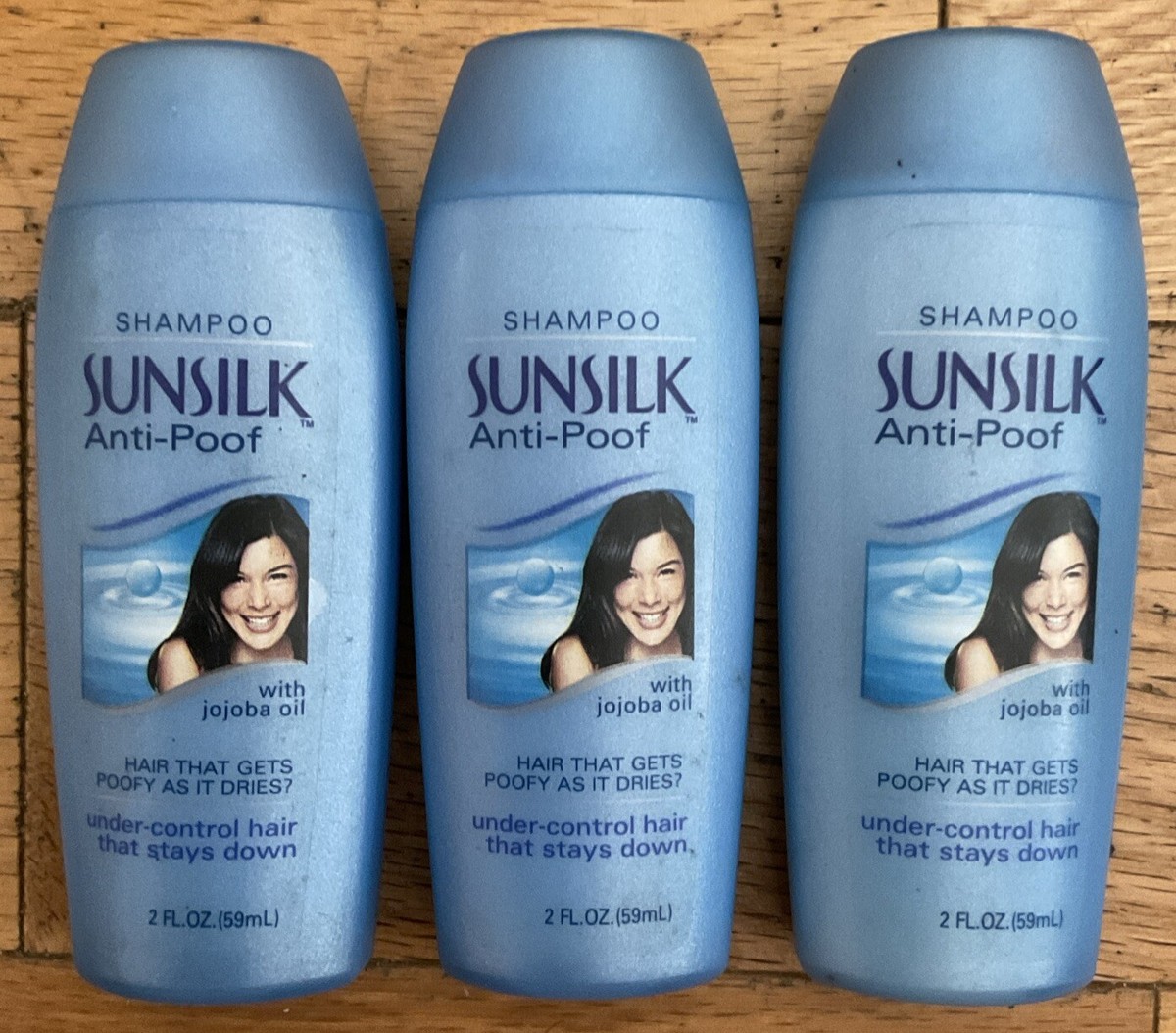 Lot of 3: Sunsilk Anti-Poof Shampoo With Jojoba Oil 2oz TRAVEL