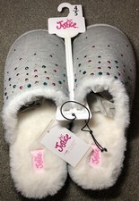NWT - Justice Little Big Girls Slip-on Scuff Slippers Sizes 4/5 - FREE SHIP