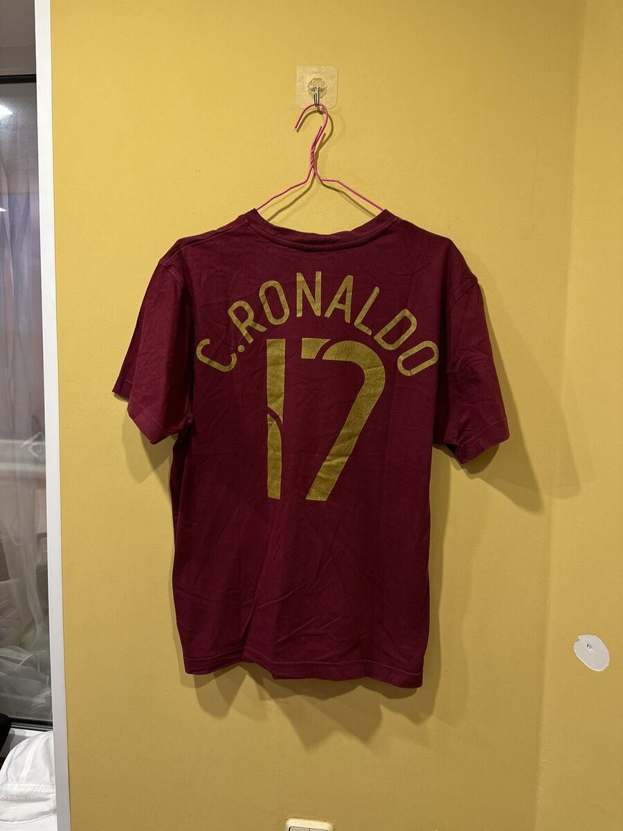 Nike Cristiano Ronaldo 17 Portugal Shirt L Red Gold Futbol Nike Cristiano Ronaldo 17 Portugal Shirt L Red Gold Futbol