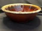 Vintage Hull Pottery Oven Proof Brown Drip Glaze Bowl 7", USA