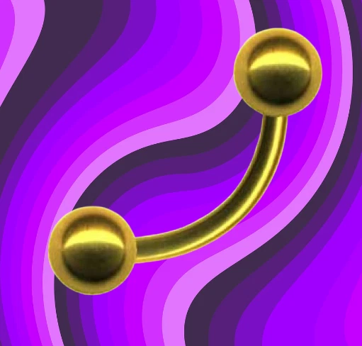 PIERCING BANANE mit INNENGEWINDE 1,2 x 8 mm I Echt 585 MASSIV GOLD I 46015-8 I - Bild 2 von 4