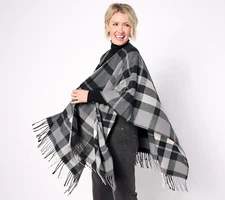 NEW Belle by Kim Gravel One Size Missy Wrapping All The Way Ruana Wrap  QVC 2664