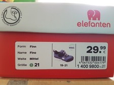 trainers elephant trainers size 21 medium/new in original box/girls/boys/blue and white